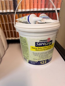 Zinsser SureGrip 122 Heavy-Duty Clear Strippable Wallcovering Adhesive  SureGrip Seam &amp Repair Adhesive  Wallpaper Installation Supplies