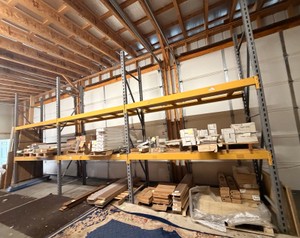 Heavy-Duty Commercial Pallet Racking  Warehouse Shelving  Approx. 33 L x 12 H x 3 D