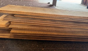 Assorted Loose Hardwood Flooring Planks