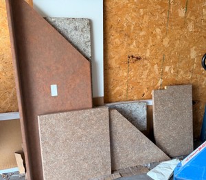 Assorted Marble &amp Laminate Countertop Pieces  Remnants