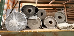 &nbspLarge Lot of Commercial Carpet Padding  Cushion Rolls