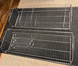 Commercial Chrome Wire Rolling Display Bins  Retail Merchandising Racks