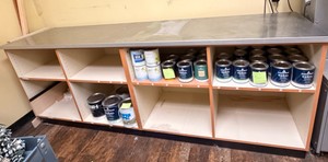 Commercial 8 Stainless Steel Work Counter  Storage Cabinet  96 x 24