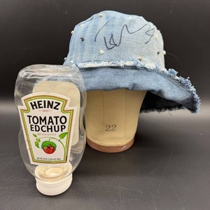 Ed Sheeran Autographed 7in Denim Hat & Heinz EDCHUP