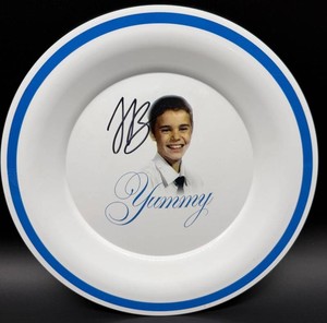 Autographed Justin Bieber - Commemorative YUMMY Plate