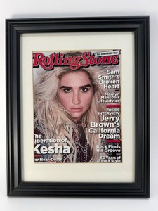 Autographed by Kesha - Rolling Stone Magazine Issue 1298 Framed