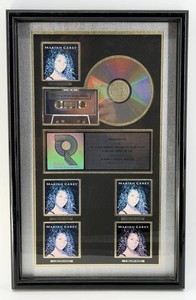 Mariah Carey Columbia 5 Million Sales Award Framed Display 12.5 X 19.5 in