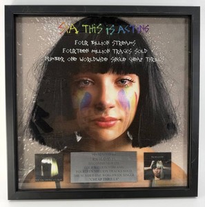 Sia Cheap Thrills Commemorative Presentation Plaque - Framed #2