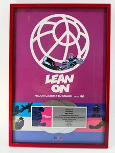 Major Lazer & DJ Snake Lean on RIAA Multi-Platinum Award 14 X 20