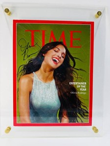 Autographed Olivia Rodrigo TIME Magazine Cover in Acrylic Frame