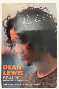 Autographed Dean Lewis Be Alright Promotional Poster