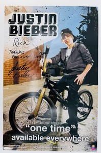 Justin Bieber Autographed Double-Sided My World Poster #2