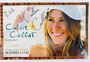 Autographed Colbie Caillat Debut Album Promotional Poster 13 X 19