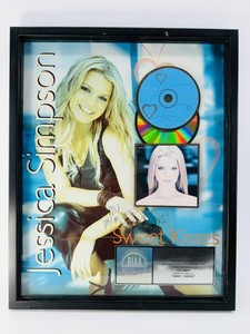 Jessica Simpson Sweet Kisses Autographed RIAA Presentation Plaque