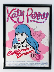 Katy Perry California Dreams Tour 2011 Autographed Framed Poster