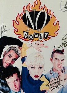 No Doubt Autographed Gwen Stefani & Band Framed Poster