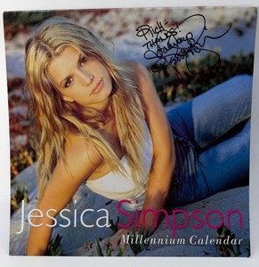 Vintage Jessica Simpson Millennium Calendar - Signed and Inscribed