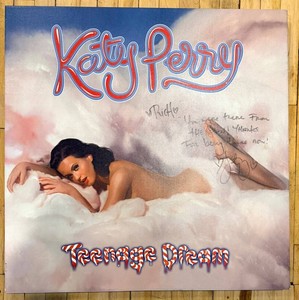 Katy Perry Teenage Dream Autographed Album Artwork Canvas
