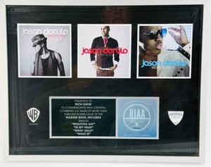 Jason Derulo - RIAA Certified Sales Award - Presentation, 14 X 11 in