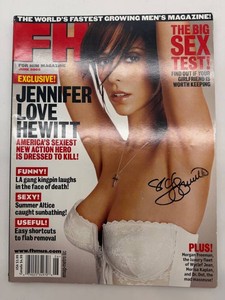 FHM Magazine Jennifer Love Hewitt Autographed - Tommy Hilfiger Reverse Cover