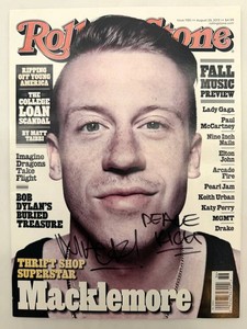 Autographed Rolling Stone Issue 1190 - Macklemore Cover, August 2013