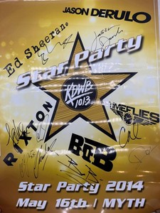 Signed Star Party 2014 Jason Derulo & Ed Sheeran Poster