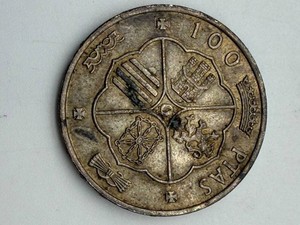 Vintage Spain 100 Pesetas 1966 Francisco Franco Coin