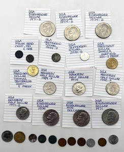 U.S. Coin Mixed Lot - Eisenhower Dollars, Kennedy Halves & More (27 Coins)