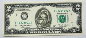 1995 Series $2 Federal Reserve Note - Cottontail Bunny