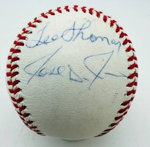 Autographed Baseball - Fregosi, Thomas & DeJesus - Los Angeles Angels