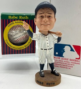 Babe Ruth Westland Bobblehead & 100th Anniversary Baseball Mixed Lot