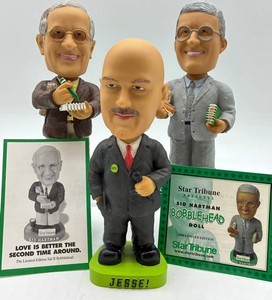 Star Tribune Sid Hartman & Jesse Ventura Bobblehead Set (Lot of 3)