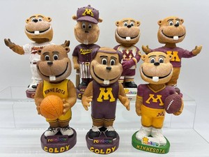 Minnesota Goldy Gopher Sports Bobblehead Collection (Lot of 7)
