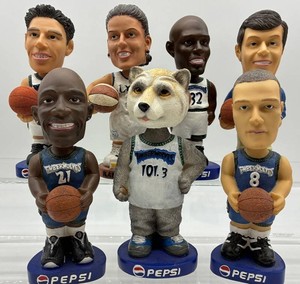 Minnesota Timberwolves Pepsi Bobblehead Figures - 7-Piece Set