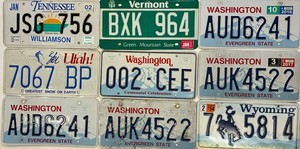 Vintage License Plate Mixed Lot - 15pc Multi-State Collection