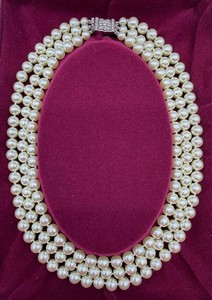 Camrose & Kross Classic Look 3-Strand Faux Pearl Necklace