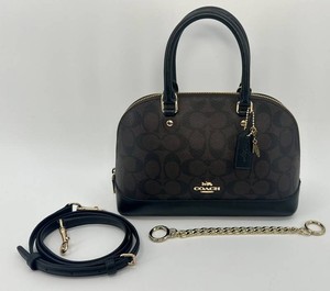 Coach Signature Satchel Handbag With Shoulder & Chain Straps - F27583 - Mini Sierra