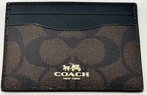 Coach Signature Canvas Card Holder Wallet ( Matches Lot #104 )