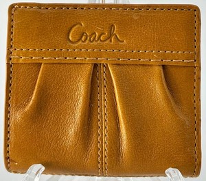 Coach Leather Bifold Wallet With Zipper Pocket
