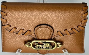 Coach Horse & Carriage Leather Continental Wallet - Tan