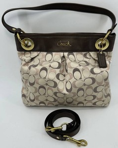 Coach Ashley Signature Pleated Should Bag with Detachable Strap - F20285