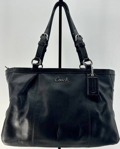 Coach Gallery East West Black Leather Tote Bag - F17721