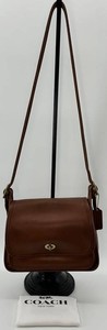 Vintage Coach Brown Leather Crossbody Bag With Dust Bag - 9061
