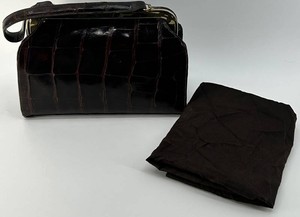 Genuine Alligator Handbag with attached Coin Purse & Dust Bag