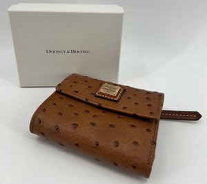 Dooney & Bourke Brown Ostrich Collection Leather Wallet With Box ( Matches Lot #164 )