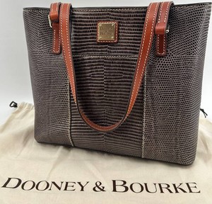 Dooney & Bourke 1975 Lizard-Embossed Lexington Tote Handbag with Dust Bag