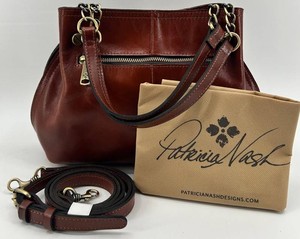Patricia Nash Designs Leather Tote Handbag With Crossbody Strap & Dust Bag