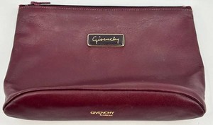 Givenchy Boutique Burgundy Zippered Pouch