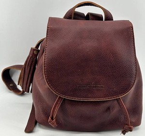 Portland Leather Backpack & Matching Pouch (Lot of 2)
