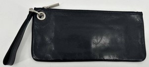 Hobo International Black Leather Wristlet Clutch